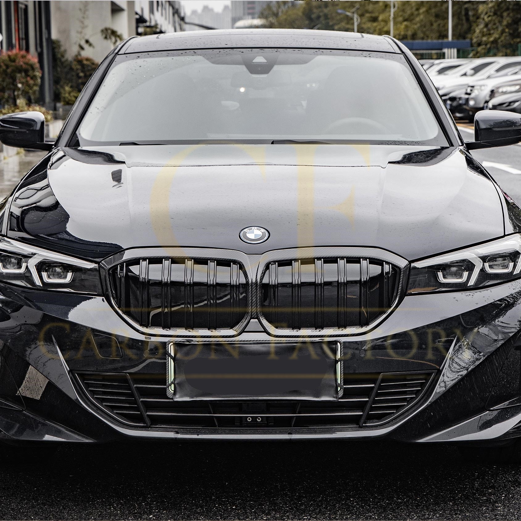 Double Slat Pre-Preg Carbon Fibre Front Grille for BMW i3 23-25-Carbon Factory