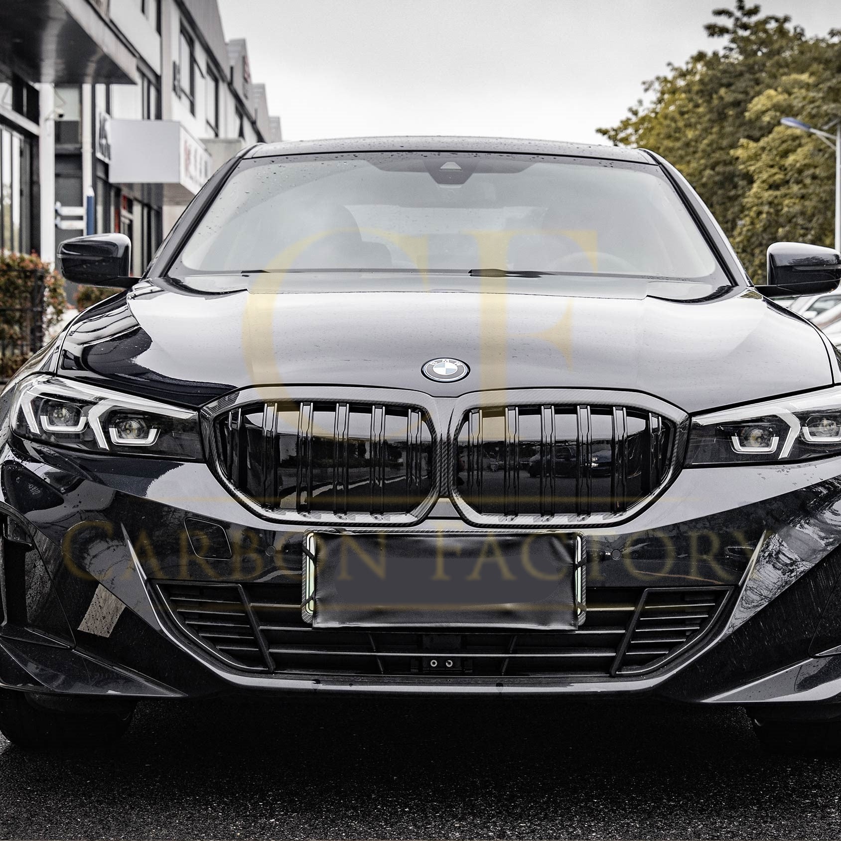 Double Slat Pre-Preg Carbon Fibre Front Grille for BMW i3 23-25-Carbon Factory