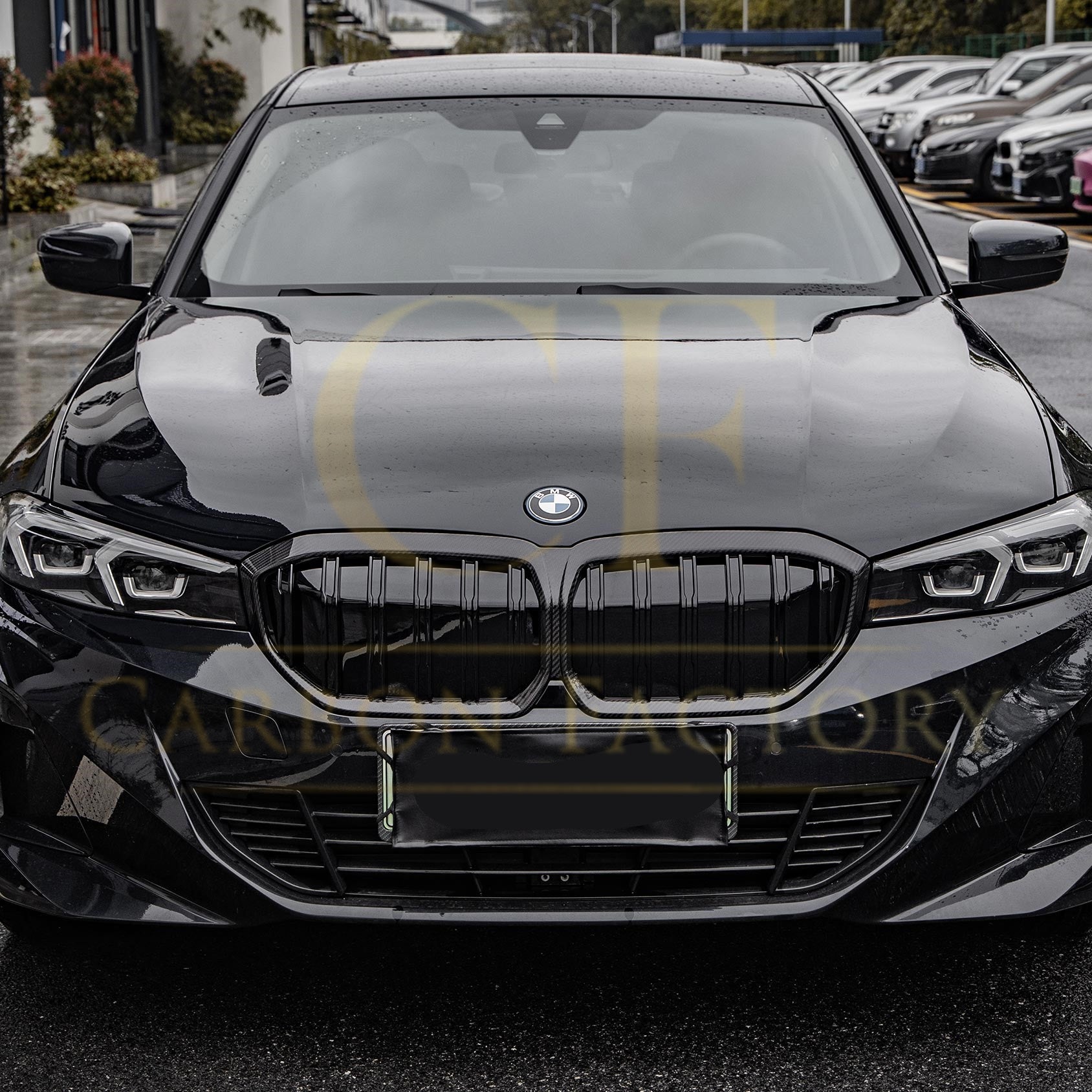 Double Slat Pre-Preg Carbon Fibre Front Grille for BMW i3 23-25-Carbon Factory