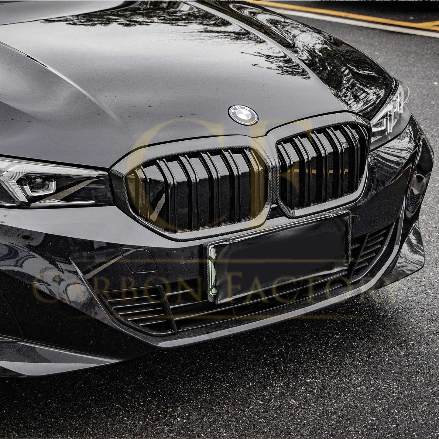 Double Slat Pre-Preg Carbon Fibre Front Grille for BMW i3 23-25-Carbon Factory