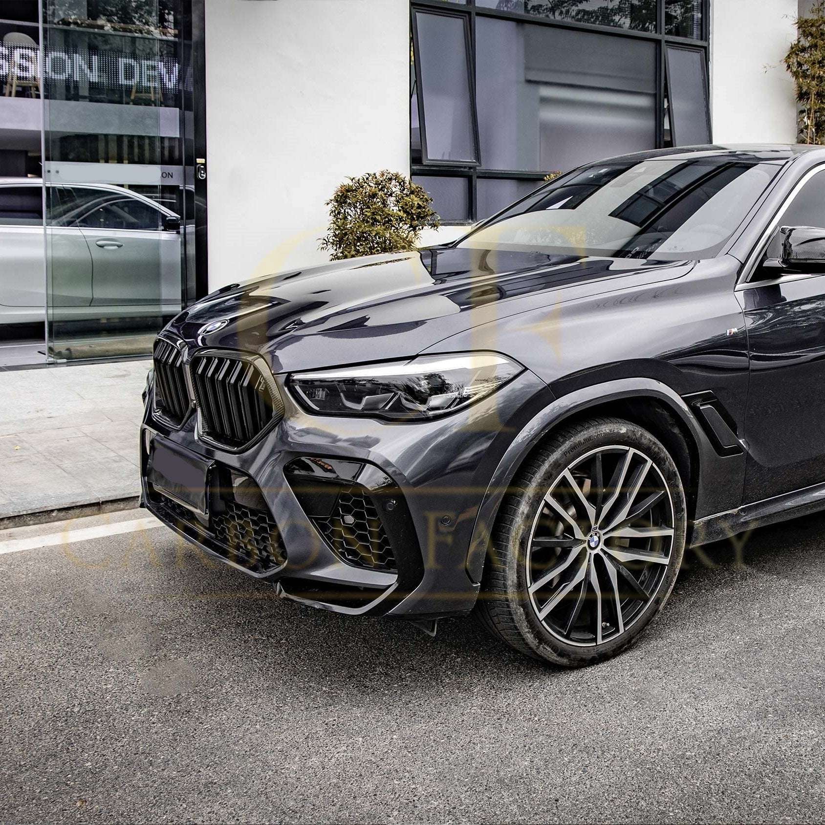 Double Slat Pre-preg Carbon Fibre Front Grille for BMW G06 X6 19-22-Carbon Factory
