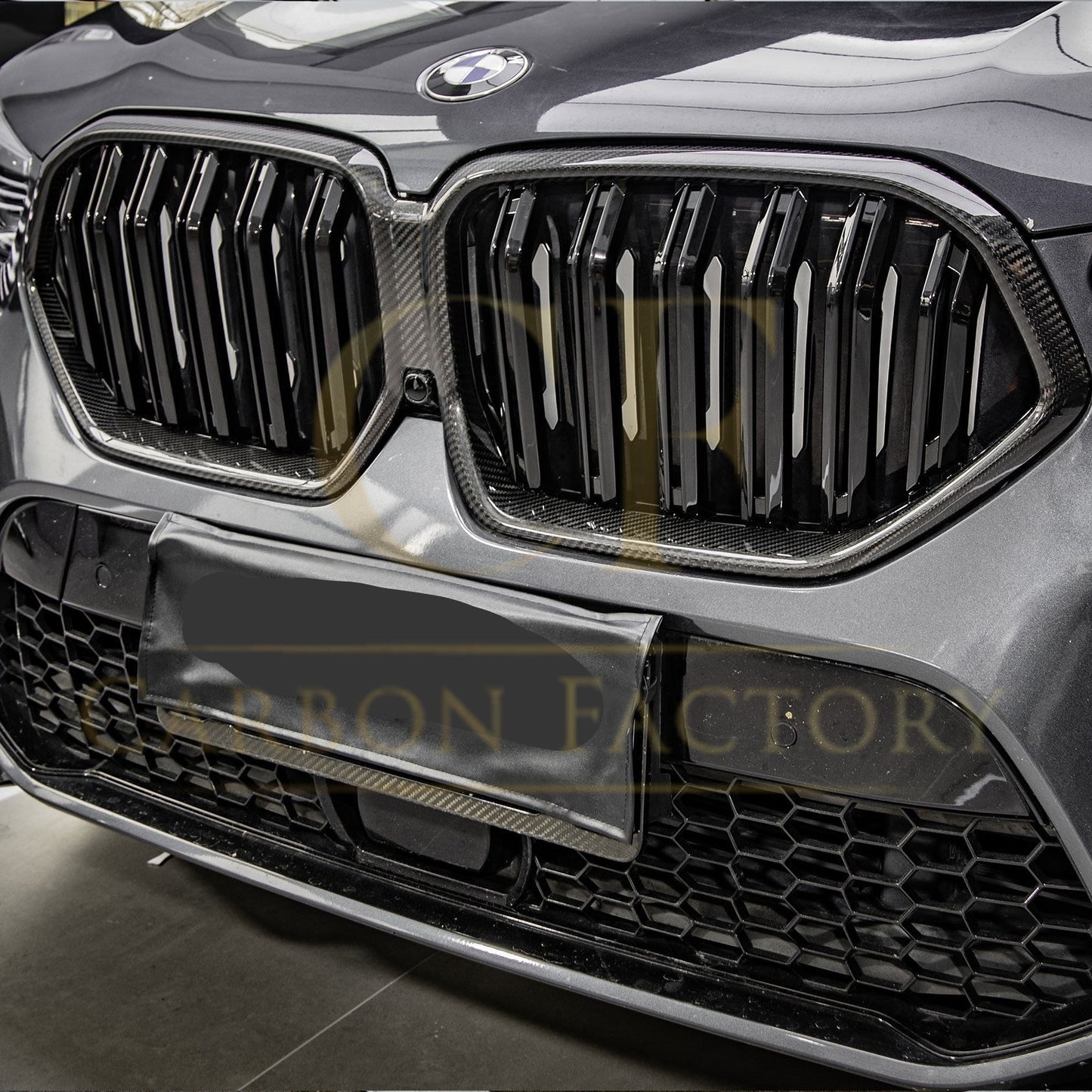 Double Slat Pre-preg Carbon Fibre Front Grille for BMW G06 X6 19-22-Carbon Factory