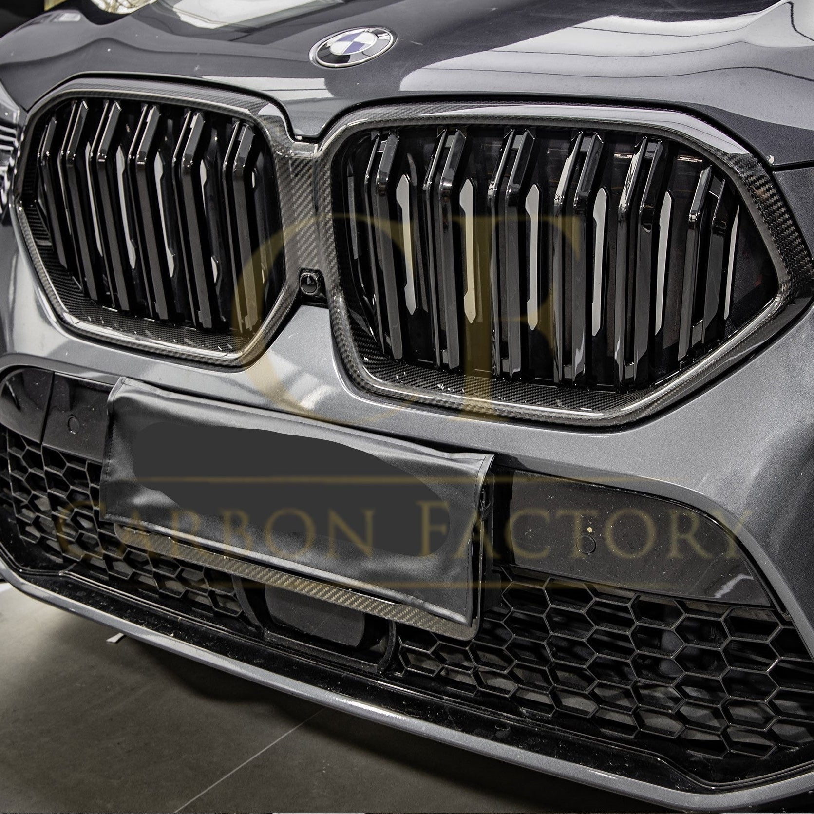Double Slat Pre-preg Carbon Fibre Front Grille for BMW G06 X6 19-22 - Carbon Factory