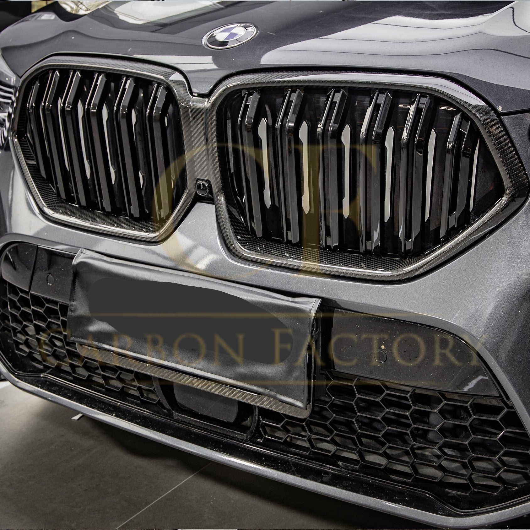 Double Slat Pre-preg Carbon Fibre Front Grille for BMW G06 X6 19-22-Carbon Factory