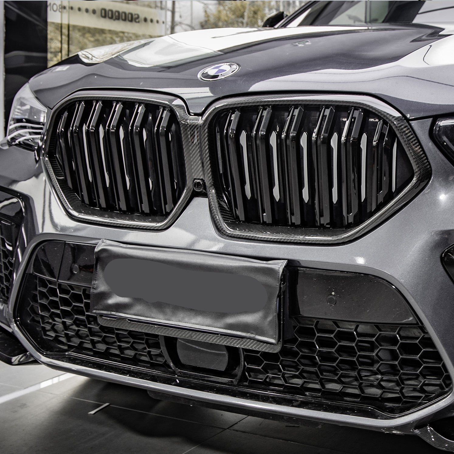 Double Slat Pre-preg Carbon Fibre Front Grille for BMW G06 X6 19-22-Carbon Factory