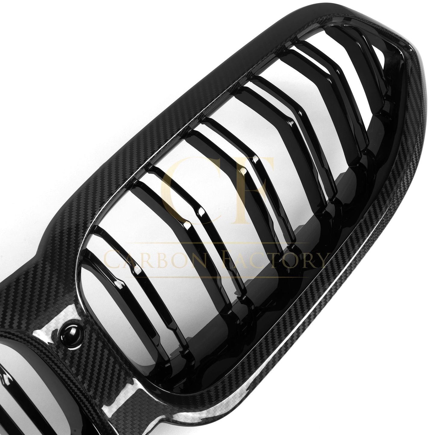 Double Slat Pre-preg Carbon Fibre Front Grille for BMW G14 G15 G16 8 Series LCI 23-24-Carbon Factory