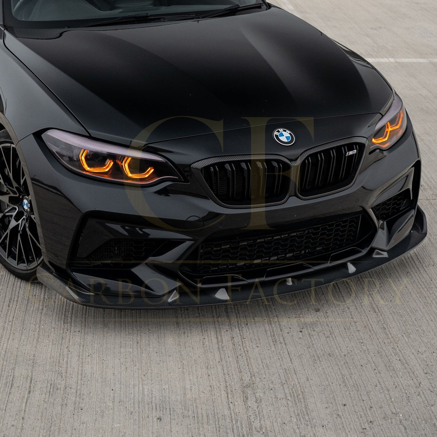 E Style Carbon Fibre Front Splitter for BMW F87 M2C Competition 16-21-Carbon Factory