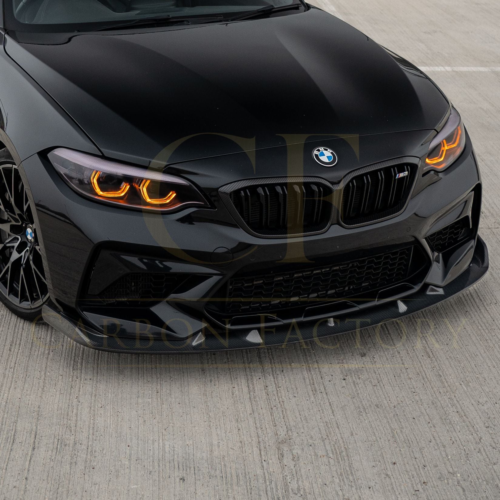 E Style Carbon Fibre Front Splitter for BMW F87 M2C Competition 16-21-Carbon Factory