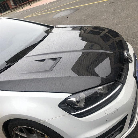 ED Style Carbon Fibre Bonnet for VW Golf MK7 MK7.5 inc GTI & R 14-20-Carbon Factory