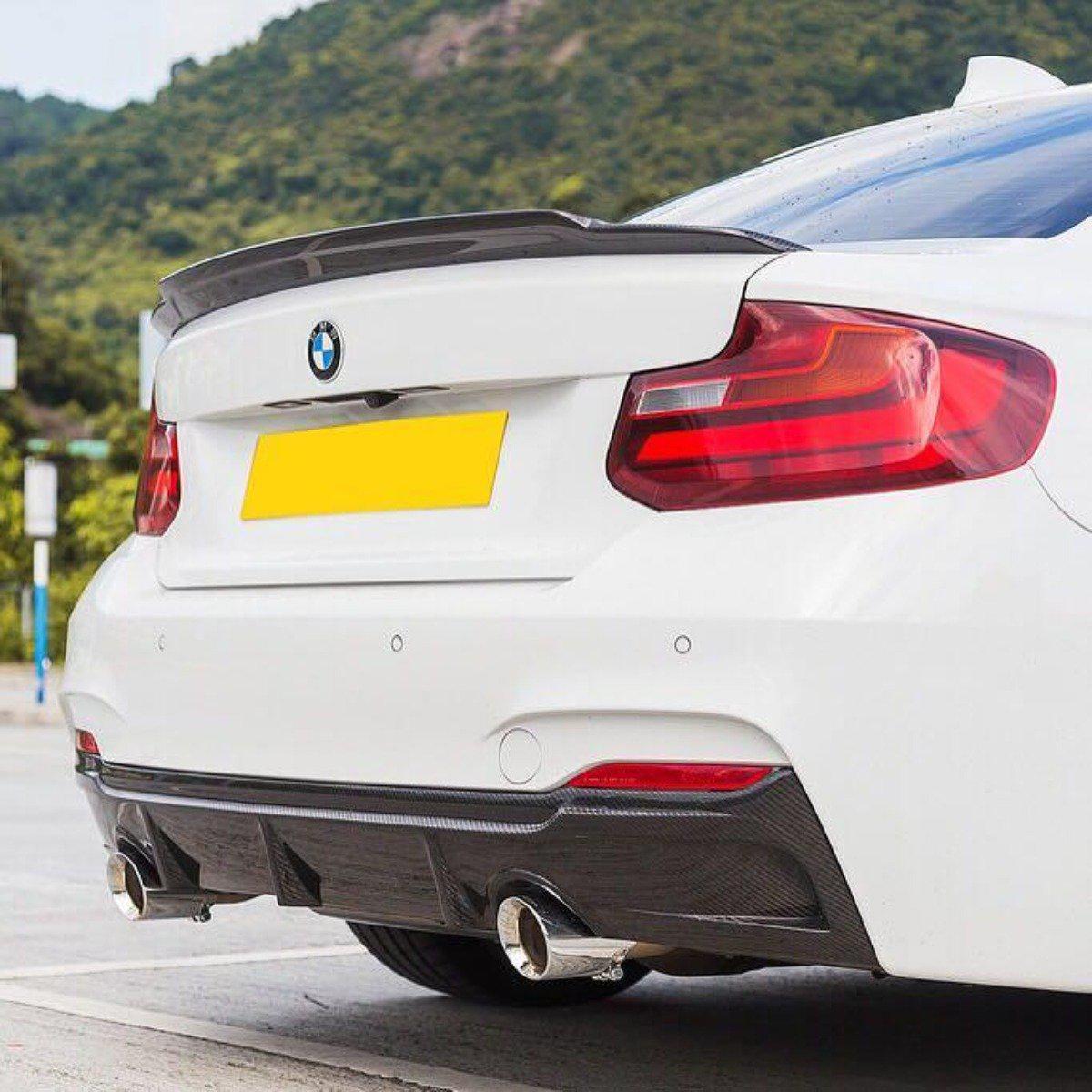 Exotics Style Carbon Fibre Boot Spoiler for BMW 2 Series F22 F87 M2 13-21-Carbon Factory