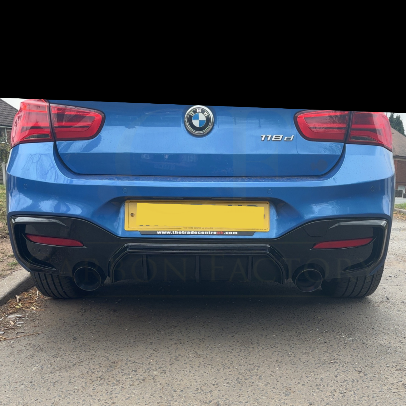 Gloss Black Rear Diffuser Dual Exhaust for BMW F20 1 Series LCI 15-19 - Carbon Factory