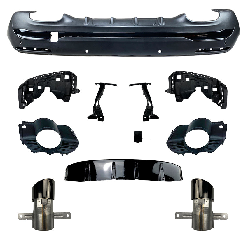 A Style Gloss Black Rear Diffuser for Mercedes Benz H247 GLA 20-Present