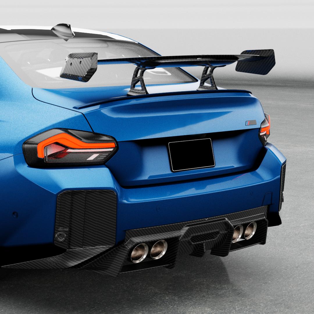 GT Style Carbon Fibre Boot Spoiler for BMW G87 M2 23-Present-Carbon Factory