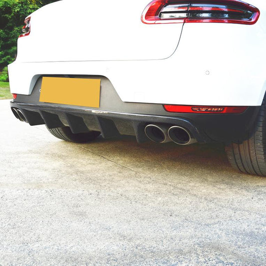 GT Style Carbon Fibre Rear Diffuser for Porsche Macan 14-20-Carbon Factory