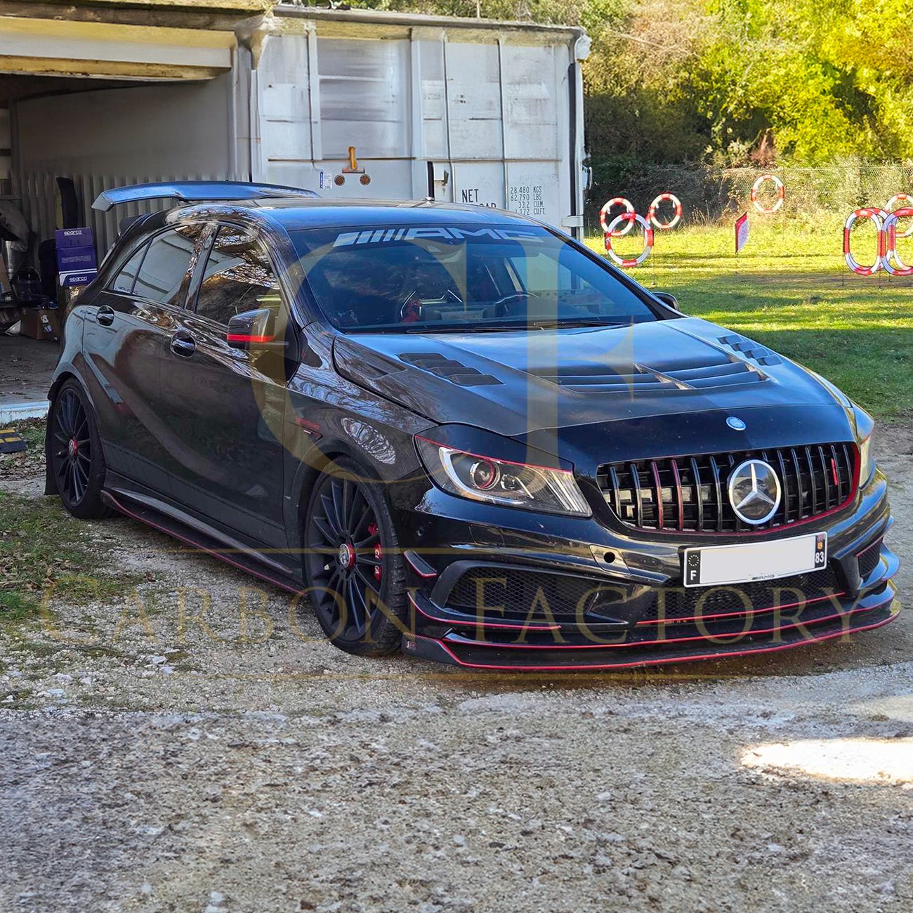 GT Style Carbon Fibre Roof Spoiler for Mercedes Benz W176 A Class 13-18-Carbon Factory