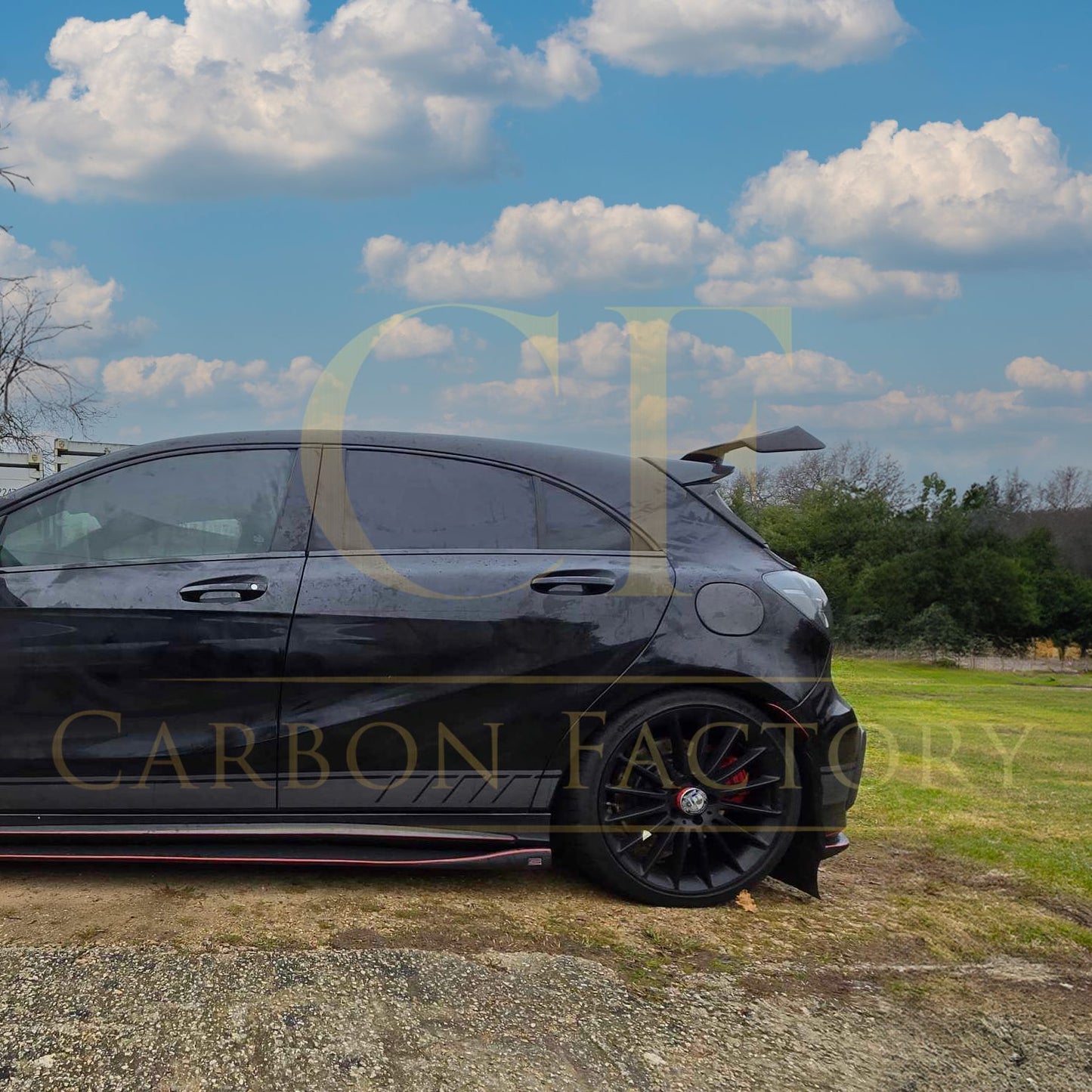 GT Style Carbon Fibre Roof Spoiler for Mercedes Benz W176 A Class 13-18-Carbon Factory