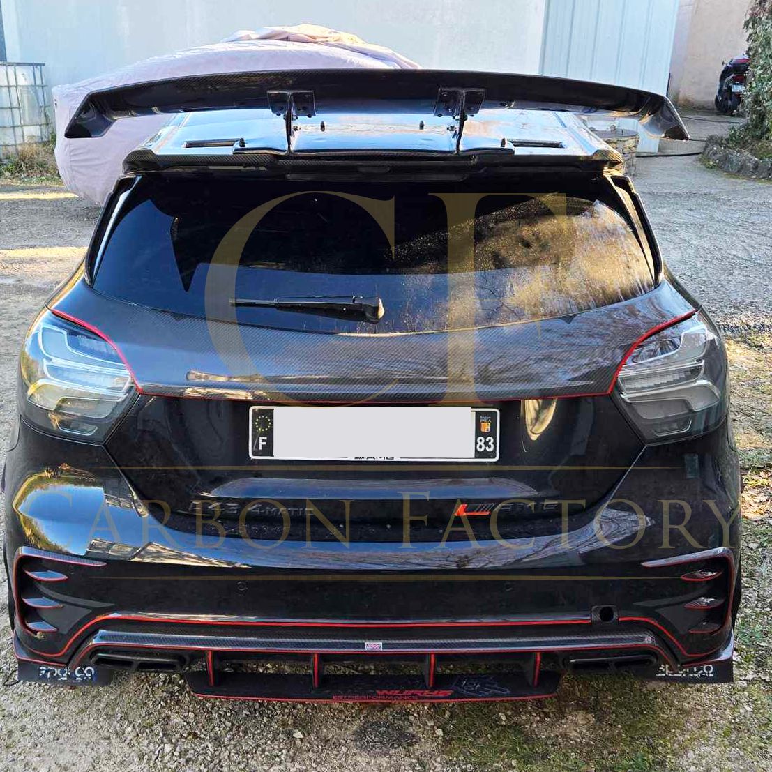 GT Style Carbon Fibre Roof Spoiler for Mercedes Benz W176 A Class 13-18-Carbon Factory