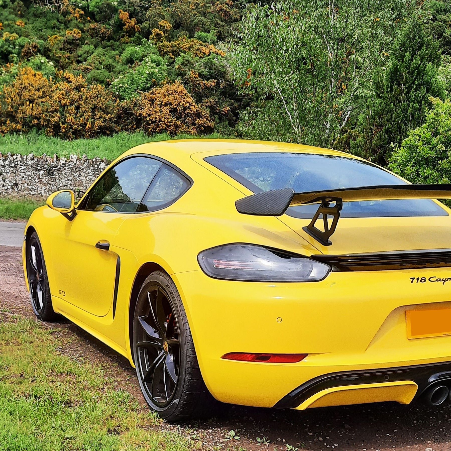 GT Style Carbon Fibre Spoiler for Porsche Cayman 718 16-21-Carbon Factory