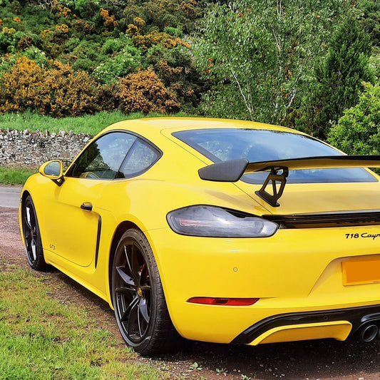 GT Style Carbon Fibre Spoiler for Porsche Cayman 718 16-21-Carbon Factory