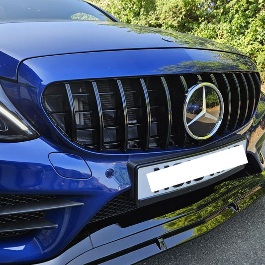 GT Style Front Grille for Mercedes Benz W205 C Class 14-18-Carbon Factory