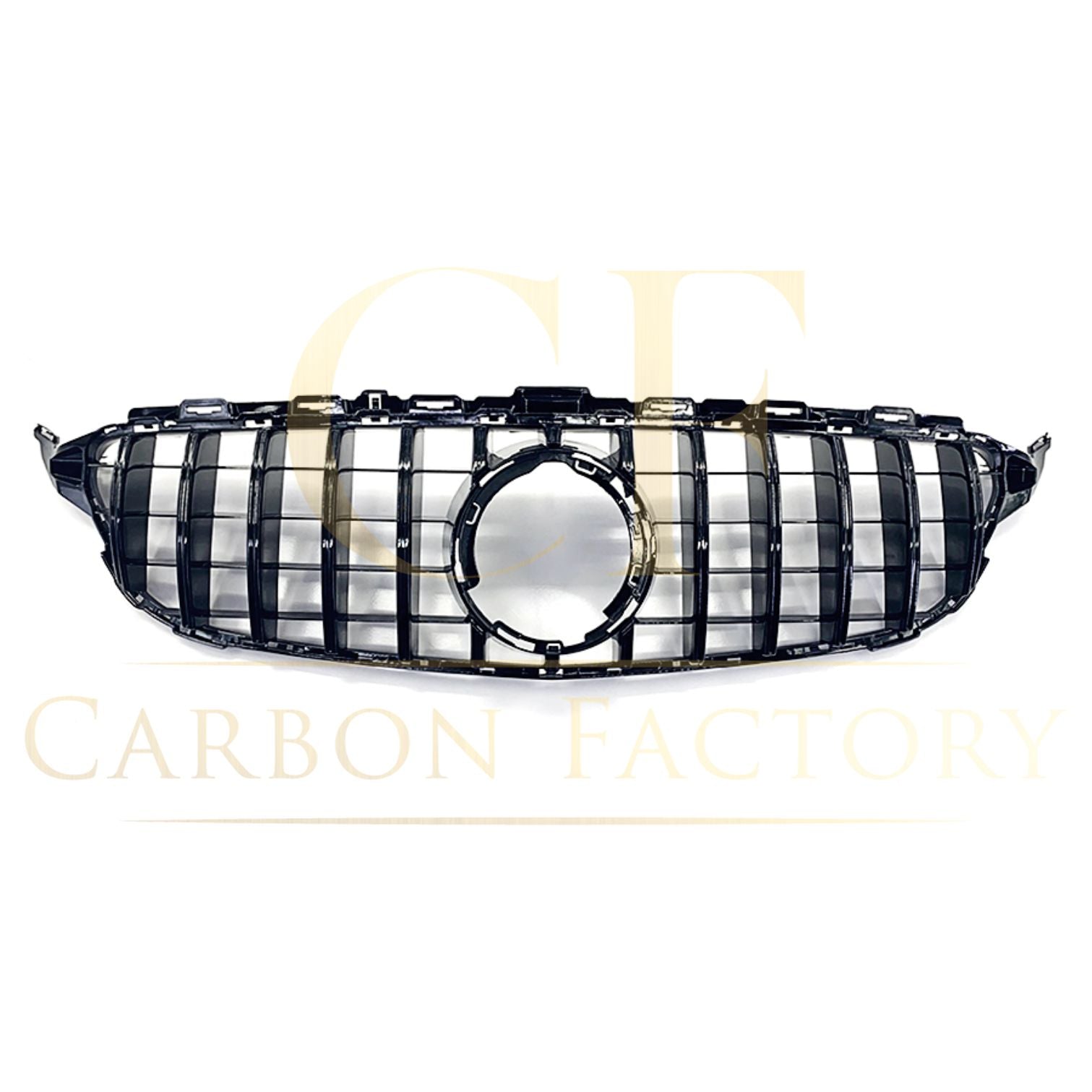 GT Style Silver Front Grille for Mercedes Benz W205 C Class 19-21-Carbon Factory