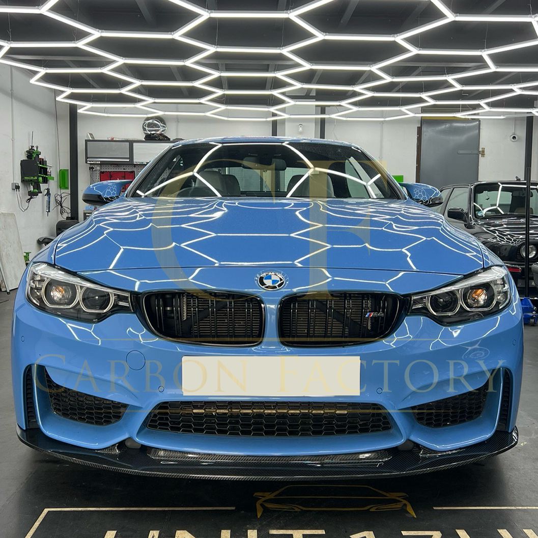 GT4 Style Pre-Preg Carbon Fibre Front Splitter for BMW F80 M3 F82 F83 M4 14-20-Carbon Factory