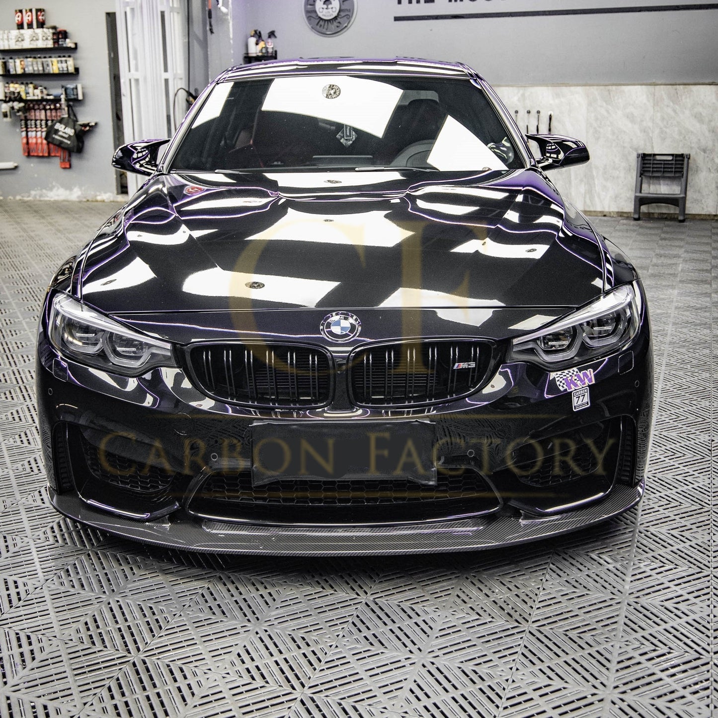 GT4 Style Pre-Preg Carbon Fibre Front Splitter for BMW F80 M3 F82 F83 M4 14-20-Carbon Factory
