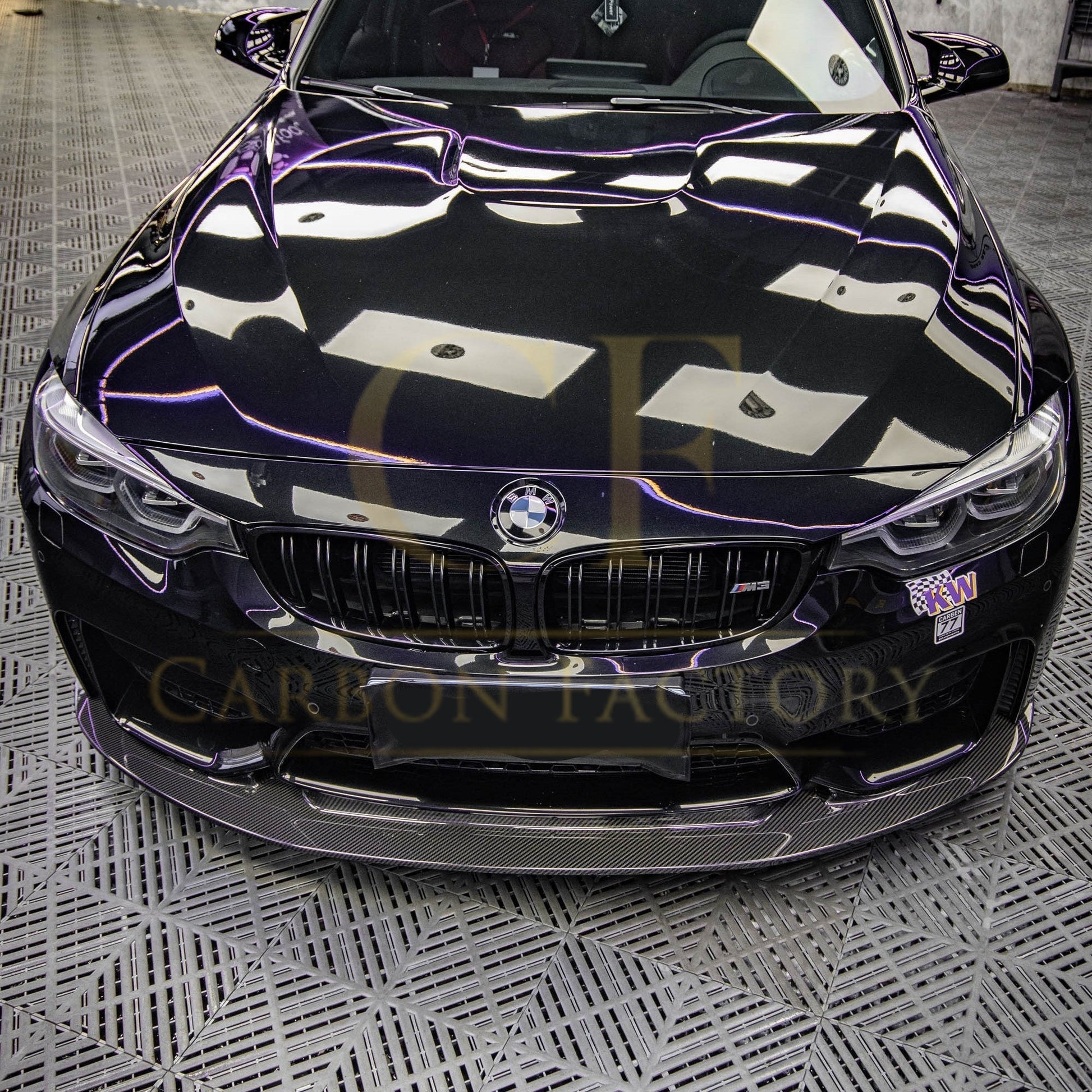 GT4 Style Pre-Preg Carbon Fibre Front Splitter for BMW F80 M3 F82 F83 M4 14-20-Carbon Factory