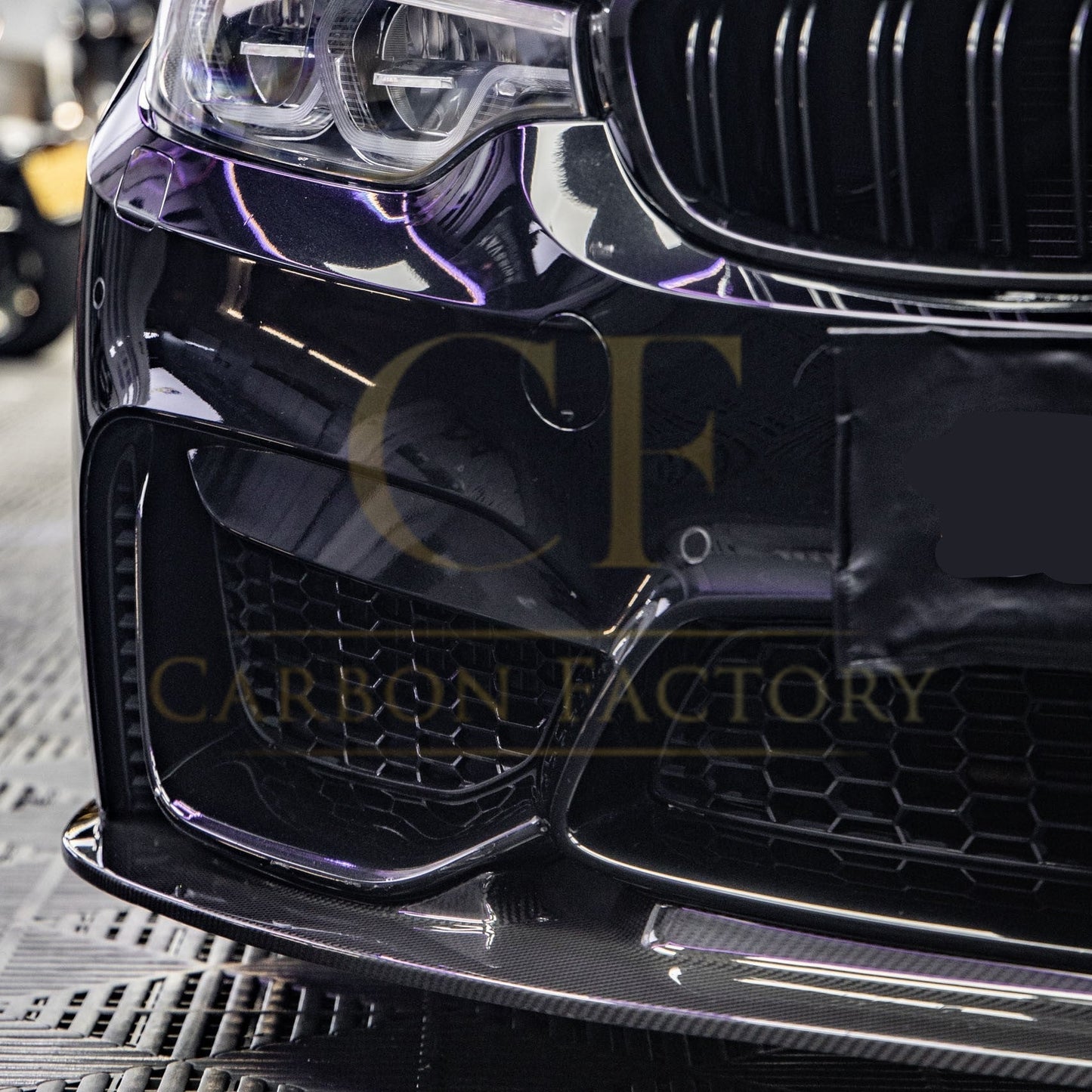 GT4 Style Pre-Preg Carbon Fibre Front Splitter for BMW F80 M3 F82 F83 M4 14-20-Carbon Factory