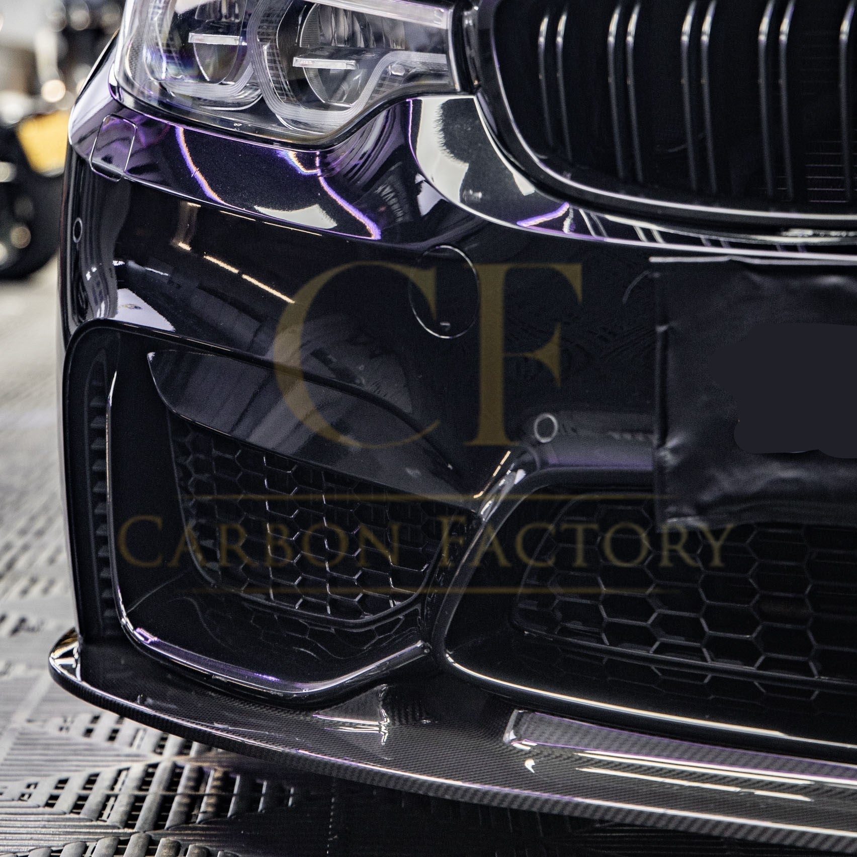 GT4 Style Pre-Preg Carbon Fibre Front Splitter for BMW F80 M3 F82 F83 M4 14-20-Carbon Factory