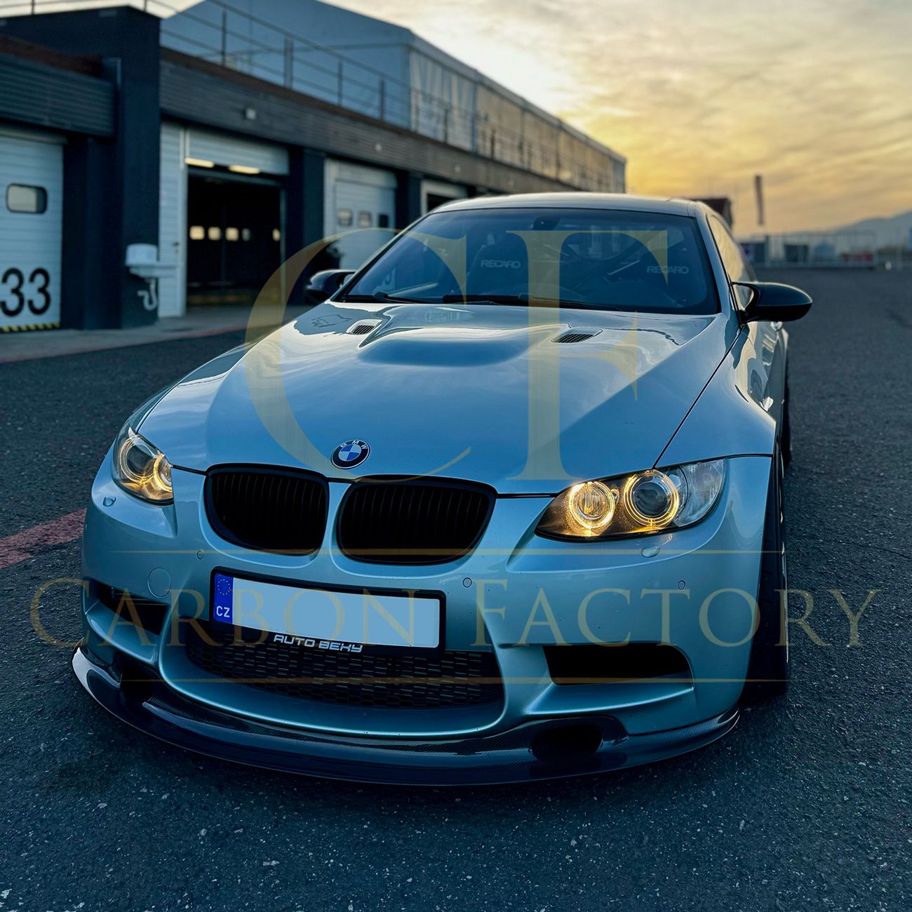 GT4S Style Carbon Fibre Front Splitter for BMW E90 E92 E93 M3 07-13-Carbon Factory