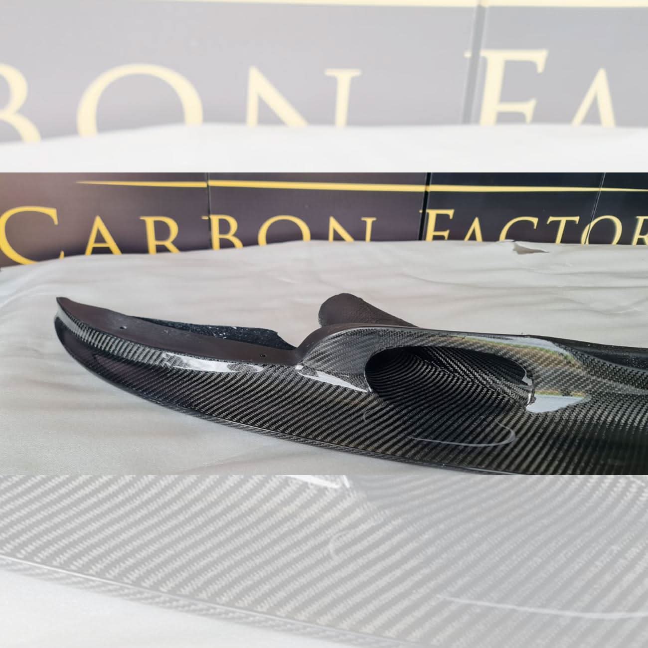 GT4S V1 Style Carbon Fibre Front Splitter for BMW E90 E92 E93 M3 07-13 - Carbon Factory