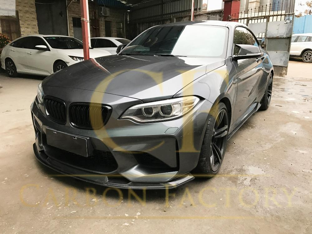 GTS Style Carbon Fibre Front Splitter for BMW F87 M2 16-18-Carbon Factory