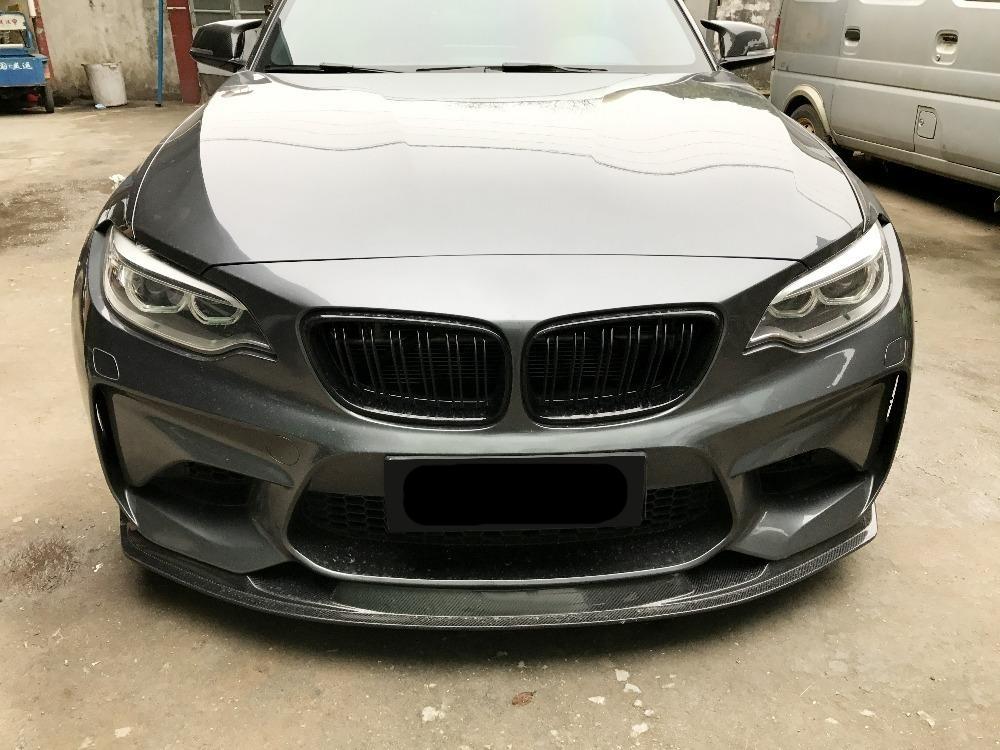 GTS Style Carbon Fibre Front Splitter for BMW F87 M2 16-18-Carbon Factory