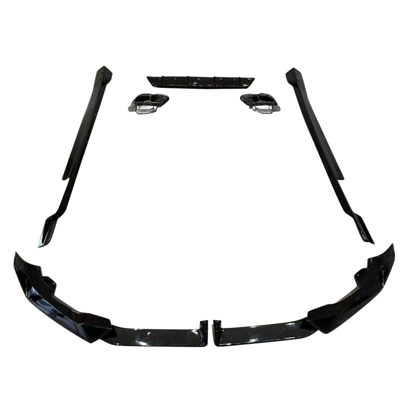 Gloss Black Body Kit Splitter Diffuser Side Skirts for BMW G06 LCI X6 23-Present-Carbon Factory