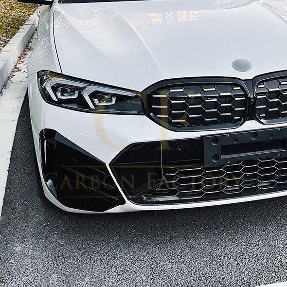 Gloss Black Front Bumper Inserts for BMW 3 Series G20 G21 LCI 23-25-Carbon Factory