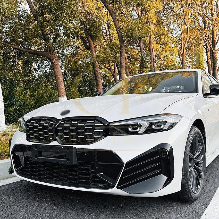 Gloss Black Front Bumper Inserts for BMW 3 Series G20 G21 LCI 23-25-Carbon Factory