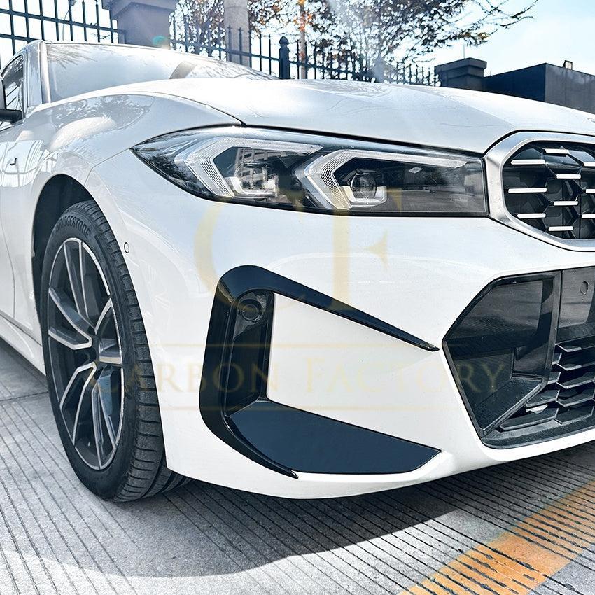 Gloss Black Front Bumper Trims for BMW 3 Series G20 G21 LCI 23-25-Carbon Factory