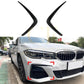 Gloss Black Front Bumper Trims for BMW 3 Series G20 G21 Pre-LCI 19-22-Carbon Factory