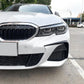 Gloss Black Front Bumper Trims for BMW 3 Series G20 G21 Pre-LCI 19-22-Carbon Factory
