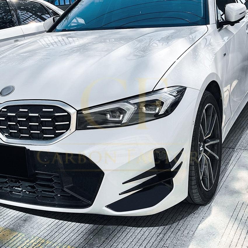Gloss Black Front Canards for BMW 3 Series G20 G21 LCI 23-25-Carbon Factory