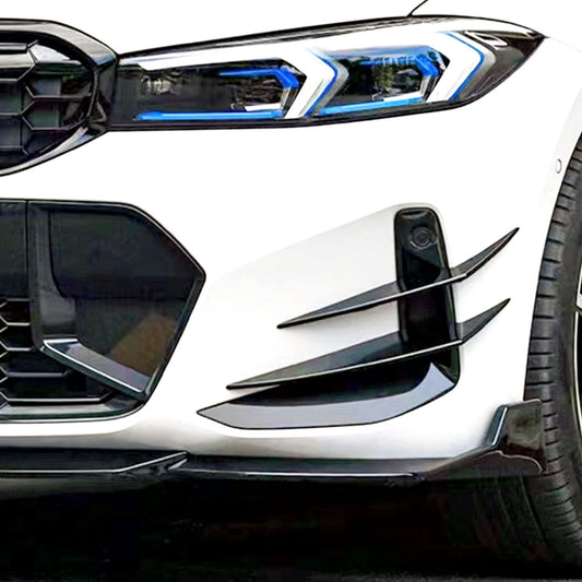 Gloss Black Front Canards for BMW 3 Series G20 LCI 23-Present-Carbon Factory