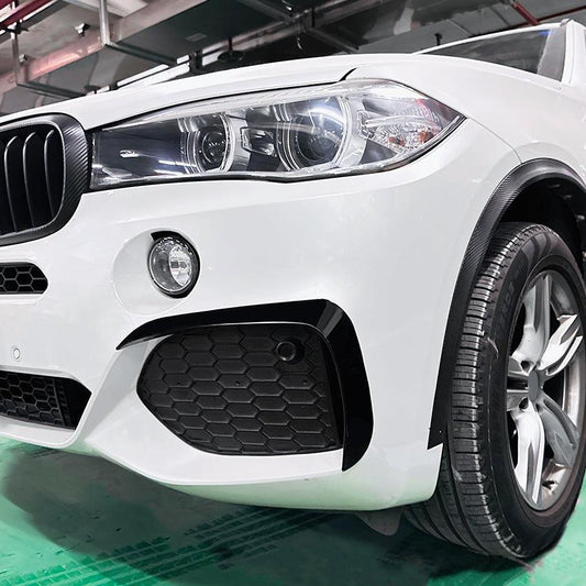 Gloss Black Front Canards for BMW F15 X5 14-18-Carbon Factory
