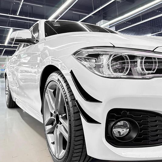 Gloss Black Front Canards for BMW F20 F21 1 Series LCI 15-19-Carbon Factory