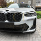 Gloss Black Front Canards for BMW G01 X3 G02 X4 LCI 22-24-Carbon Factory
