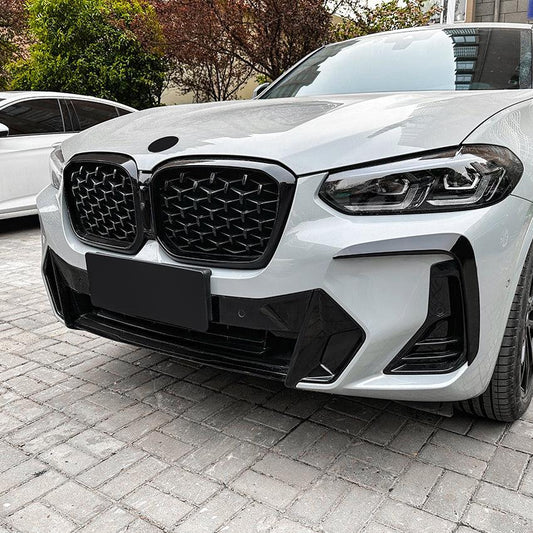 Gloss Black Front Canards for BMW G01 X3 G02 X4 LCI 22-24-Carbon Factory