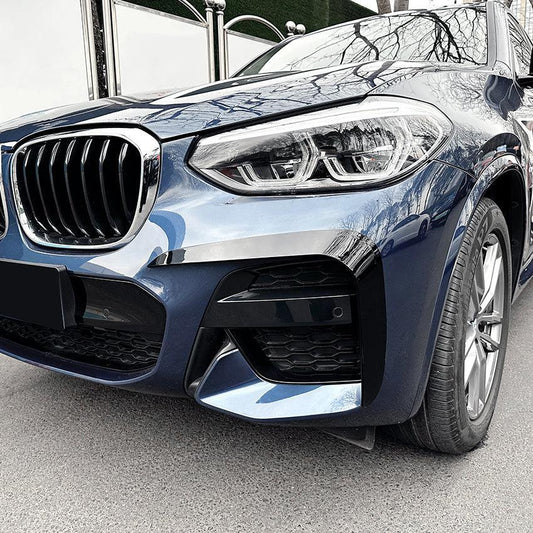 Gloss Black Front Canards for BMW G01 X3 G02 X4 Pre-LCI 18-21-Carbon Factory