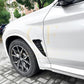 Gloss Black Front Fender Trims for BMW G01 X3 G02 X4 18-24-Carbon Factory
