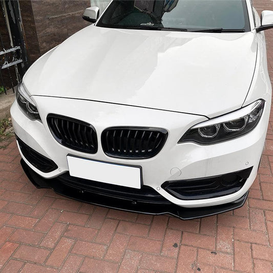 Gloss Black Front Splitter for BMW F22 F23 2 Series Non M Sport 14-20-Carbon Factory