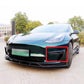 Gloss Black Front bumper Trims for Tesla Model 3 16-23-Carbon Factory